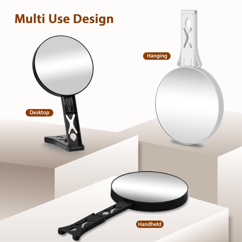 Suupvaor Magnifying Mirror 30X/5X Double Sided Hand Mirror Precision Makeup at 30X Magnification & Overall View at 5X Travel Handheld Magnified Makeup Mirror with Handle & Table Stand  Vanity Cosmetic Mirror - Image 4